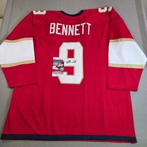 Sam Bennett #9 Florida Panthers Signed Custom Jersey JSA Authenticated XL